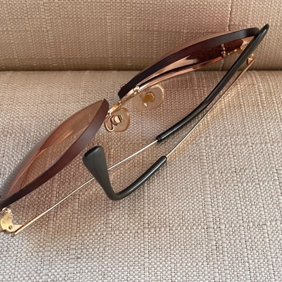 Ottet Frame France Gold Tone Half Rim Men Eyeglasses Glasses Frame main image 4